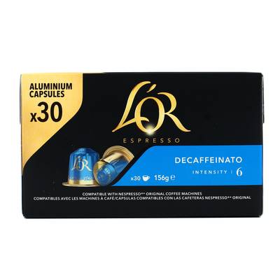 L'or Espresso Café Décafeinato N°6 X30, 30 capsules