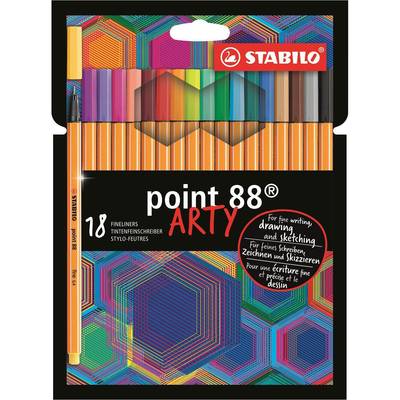 Stabilo Stylos Feutres à pointe fine, 18 stylos feutre