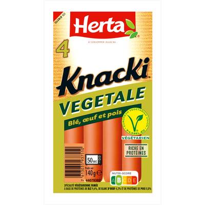 Herta Knacki Végétales, 4 saucisses - 140g