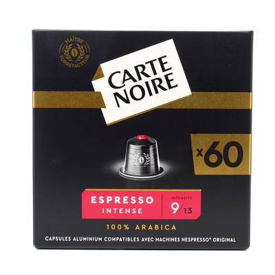 Carte Noire Capsules de café Espresso Intense n°9, 60 capsules