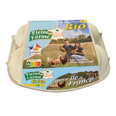 Pleine Forme Oeufs BIO, 6 oeufs