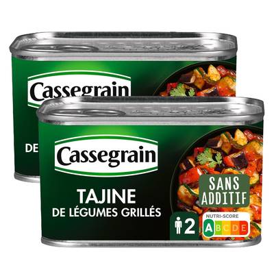 Cassegrain Tajine de légumes grillés à la coriandre, Lot de 2x375 g