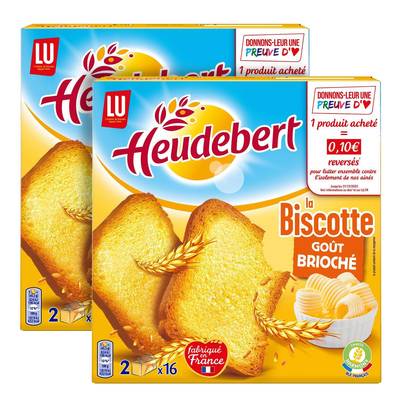 Heudebert Biscotte Croustillante, 2x290g