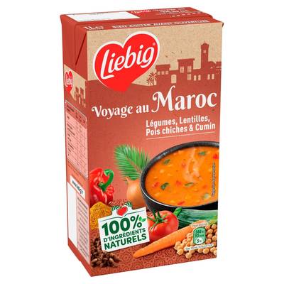 Liebig Soupe voyage au Maroc- Légumes, lentilles, pois chiches, cumin, 1 L