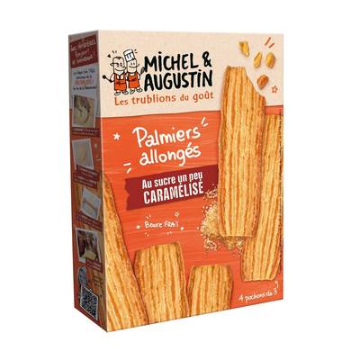 Michel et Augustin Palmiers allongés au sucre caramélisé pur beurre 120g, 120g