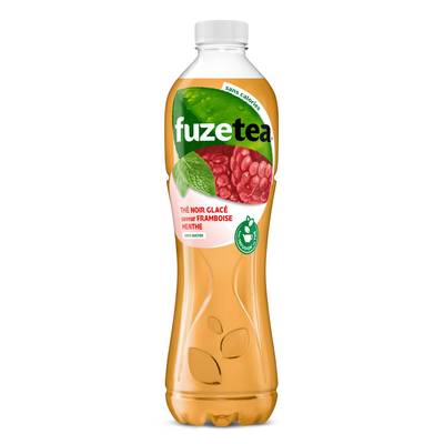 Fuze Tea Thé noir glacé saveur framboise menthe sans sucre, 1,25L