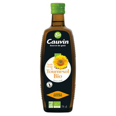 Cauvin Huile Vierge de Tournesol Bio, 75cl