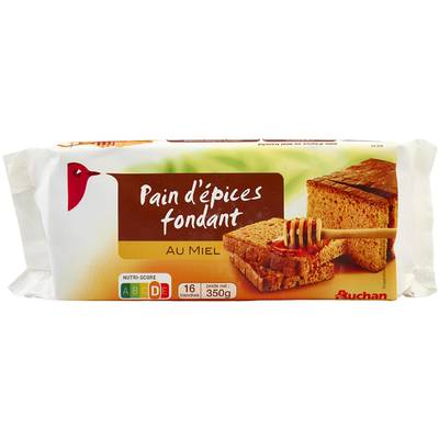 Auchan Pain d'épices fondant au miel, 350g