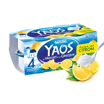 Yaos Yaourt à la Grecque pulpe de citron, 4x125g