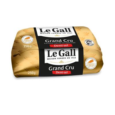 Le Gall Beurre de baratte 1/2 sel au Lait Cru, 250g