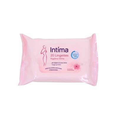 Intima Lingettes Intime fraîcheur longue durée, 20 lingettes