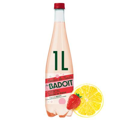 Badoit Bulles de fruits citron touche de fraise, 1L