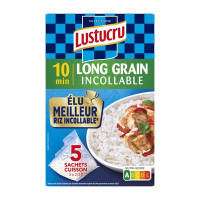 Lustucru Riz Long Grain Incollable 10min Sachet Cuisson, 5x180g
