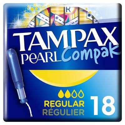 Tampax Tampon regulier avec applicateur, 18 pièces