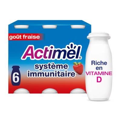 Actimel Yaourt à boire fraise, 6x100g