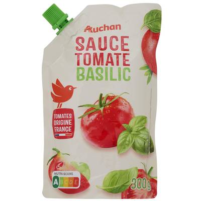 Auchan Sauce tomate basilic sachet refermable, 300g