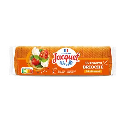 Jacquet Toast rond brioché spécial foie gras, 250g, 36 Toasts