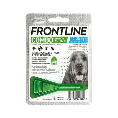 Frontline Pipette anti-tiques et anti-puces Combo Spot On pour chien moyen, 1 pièce