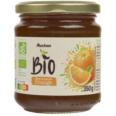 Auchan Bio Marmelade orange bio, 350g