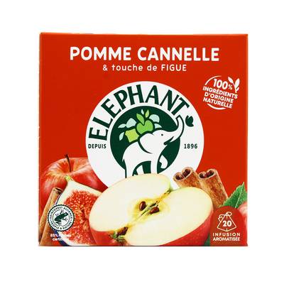 Elephant Infusion pomme cannelle et touche de figue, 20 sachets
