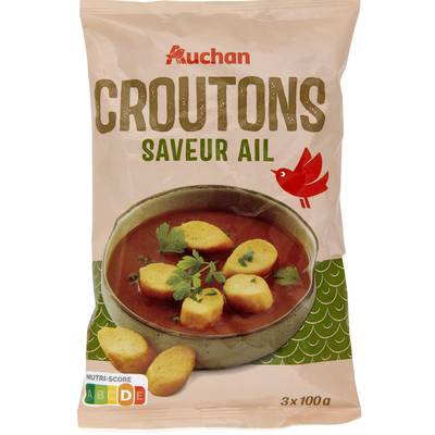 3596710450053 - Auchan - Croûtons à l'ail Sans Huile de Palme