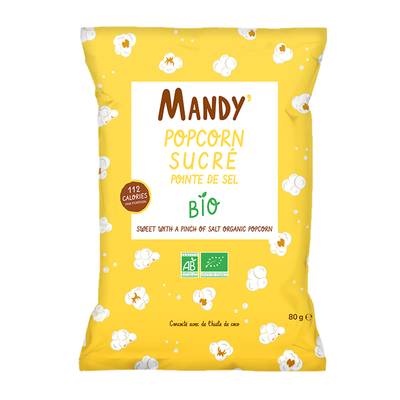 Mandy' Pop Corn Sucré Bio et pointe de sel, 70g