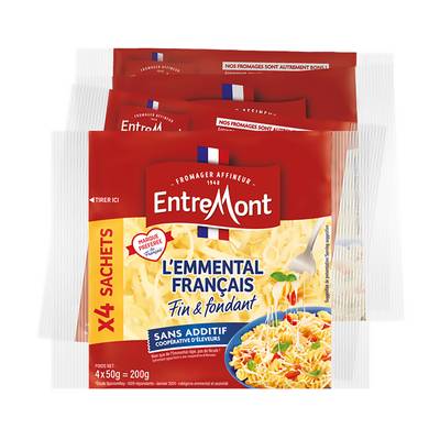 Entremont Emmental français râpé, 4x50g
