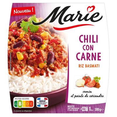 Marie Chili Con Carne, Riz Basmati Cumin Pointe de Coriandre, 300g