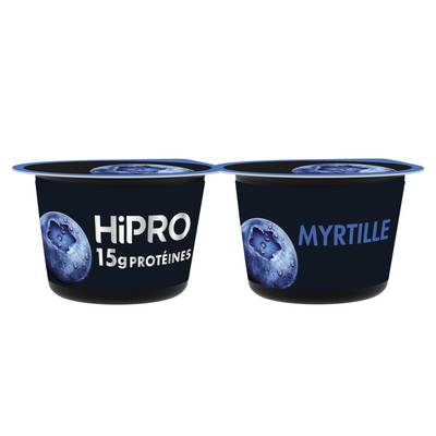 HiPRO Yaourt myrtille protéiné 0%mg, 2x160g