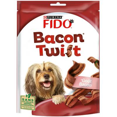 Purina - Fido Bacon twist - Récompense pour chien adulte, 120g