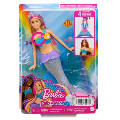 0194735024353 - Barbie - Mattel - Poupée Sirène Lumières de Rêve - HDJ36- Barbie Dreamtopia