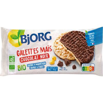Bjorg Galettes de maïs chocolat noir bio, 95g