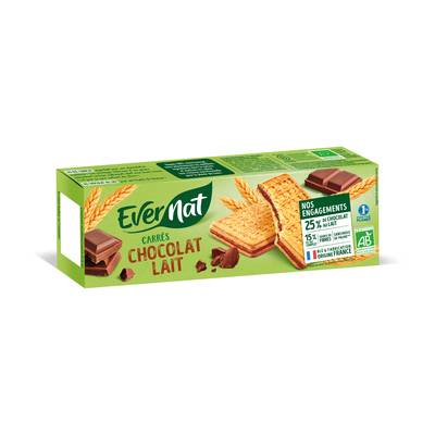 Evernat Goûters chocolat au lait bio, 225g