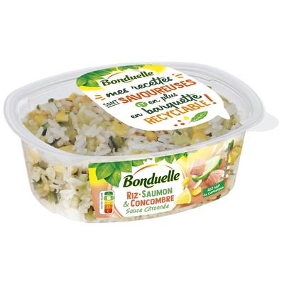 Bonduelle Salade Riz Saumon et Concombre Sauce Citronnée, 280g