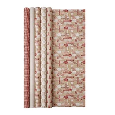 3329682237953 - Clairefontaine - Un rouleau de papier cadeaux Kraft Noël Tradition