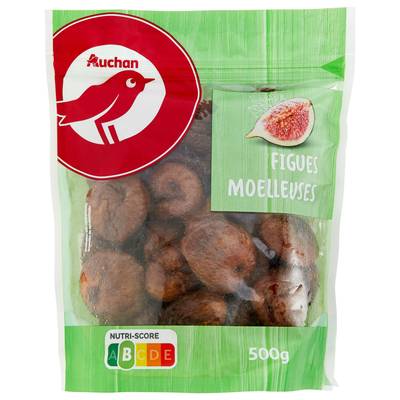Auchan Figues Moelleuses Sèches, 500g