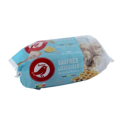 Auchan Gaufres liégeoises aux perles de sucre x6, 300g