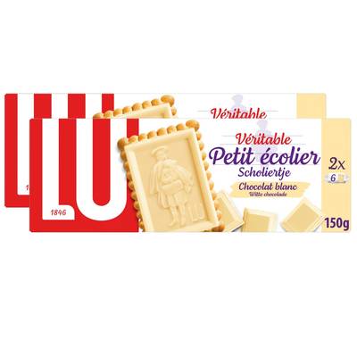 Lu Petit écolier chocolat blanc, 2x150g