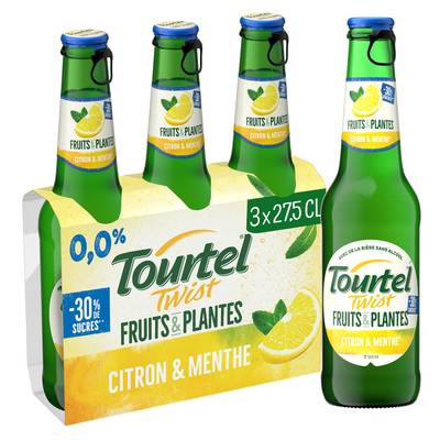 Tourtel Twist citron & menthe 0.0%, 3x27,5cl
