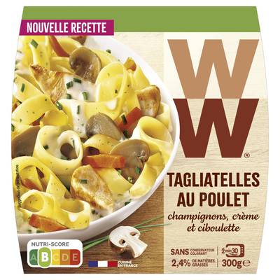 WW Tagliatelles au Poulet, Champignons, Crème et Ciboulette, 300g