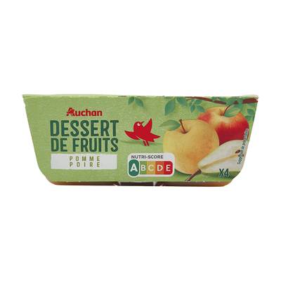 Auchan Pomme poire, 4x100g
