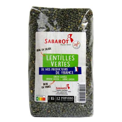 Sabarot Lentilles Vertes de France, 1kg