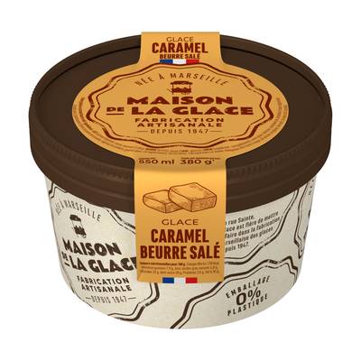 Maison de la Glace Glace artisanale Caramel au Beurre Salé, 380g