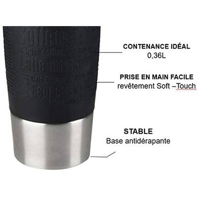 4009049526454 - Emsa - Gobelet isotherme waves Noir