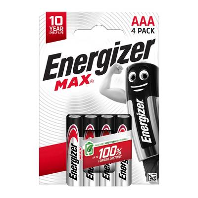 Energizer 4 Piles Alcaline LR03-AAA 1,5V, 4  piles