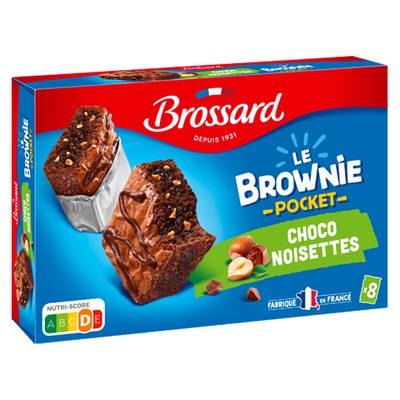 Brossard Mini Brownies au Chocolat Noisettes, 240g
