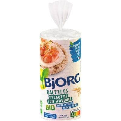 Bjorg Galettes Epeautre son d'avoine Bio, 130g