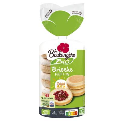 La Boulangère Brioche Muffin Bio, 5 brioches - 250g