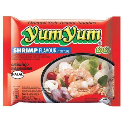 Yum Yum Soupe Nouilles Instantanées Saveur Crevettes, 60g