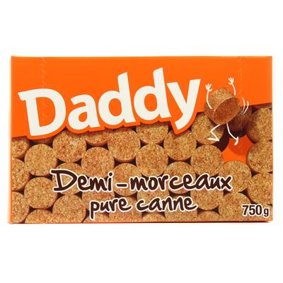 Daddy Sucre de canne en demi-morceaux ronds, 750g